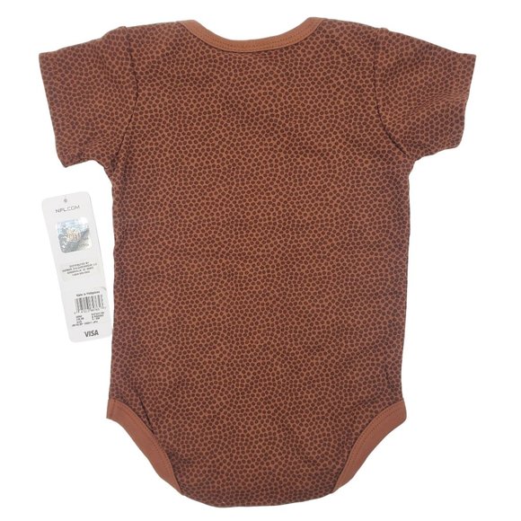 Lot of 4 NEW 3-6 months Baltimore Ravens NFL Team Apparel Brown Football Onesies - Picture 3 of 7